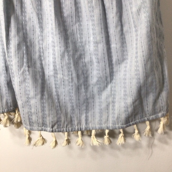 NWT Hayden BlueTunic Top Fringe Boho Medium - Picture 4 of 9